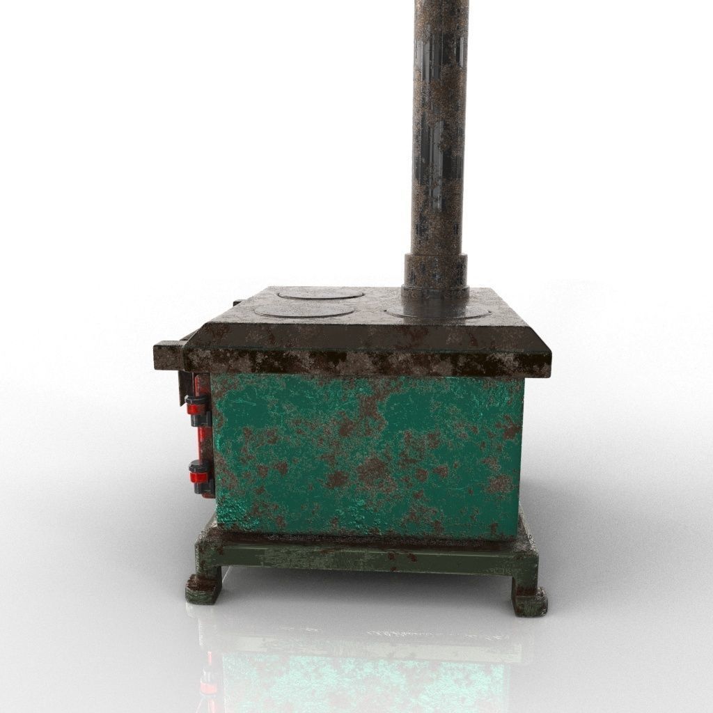 Range COOKER Low-poly 3D model_21