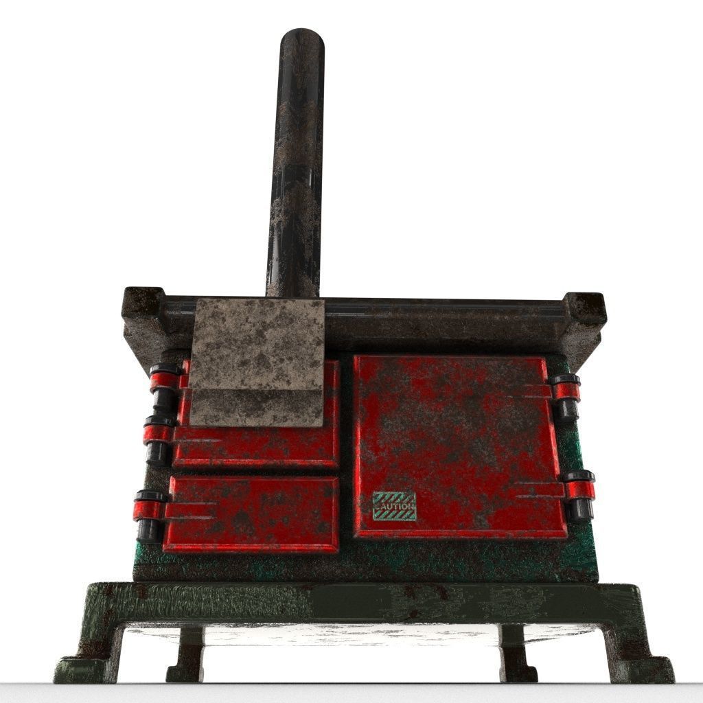 Range COOKER Low-poly 3D model_5