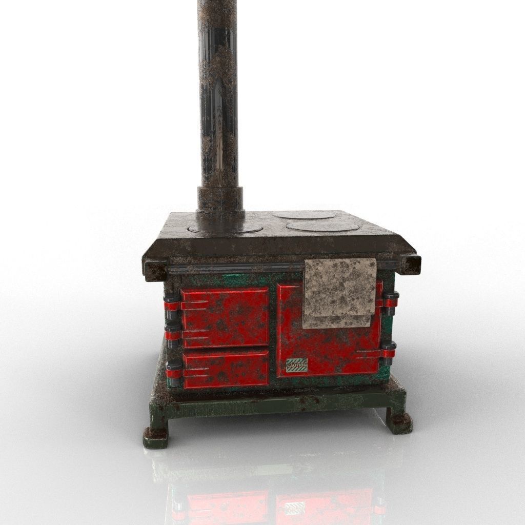 Range COOKER Low-poly 3D model_7