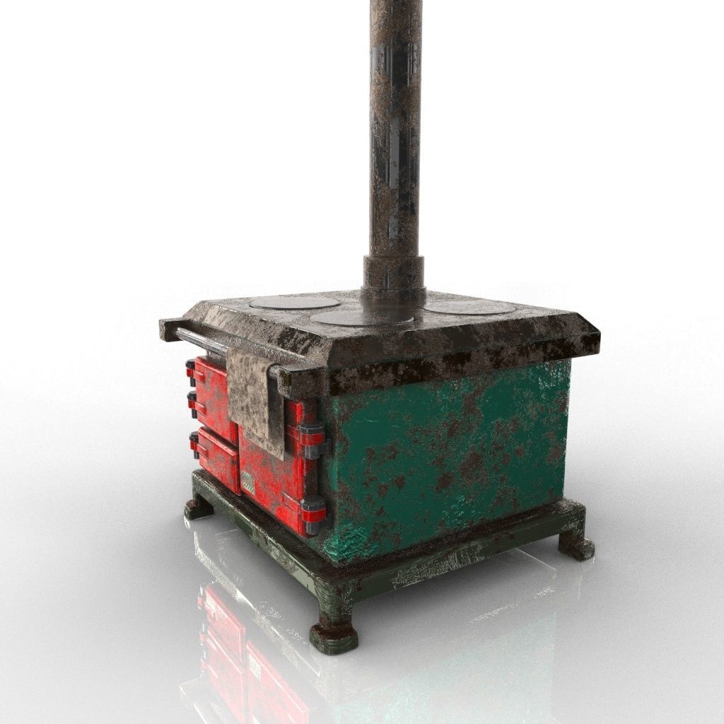 Range COOKER Low-poly 3D model_23