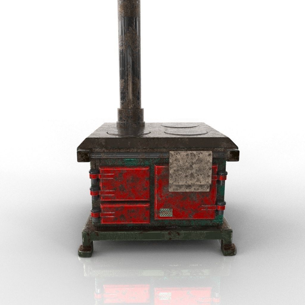 Range COOKER Low-poly 3D model_6