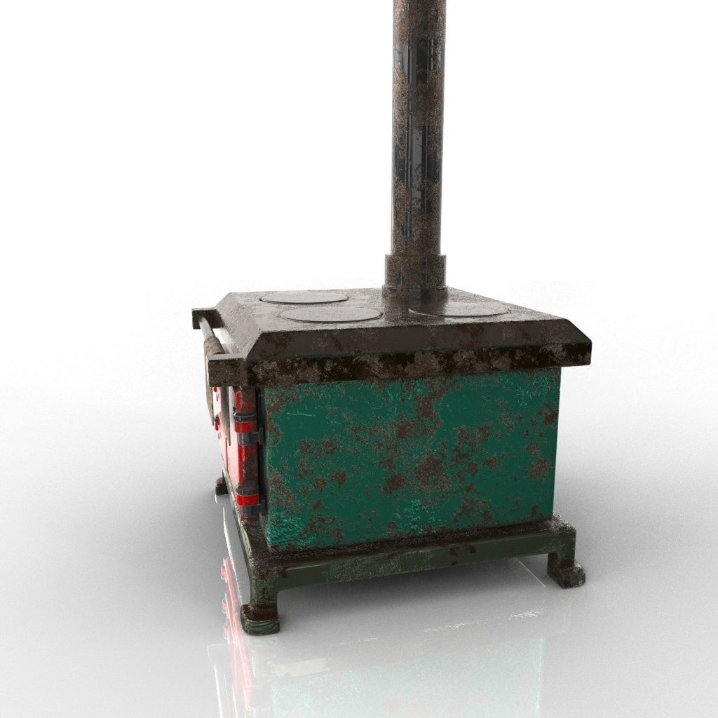 Range COOKER Low-poly 3D model_22