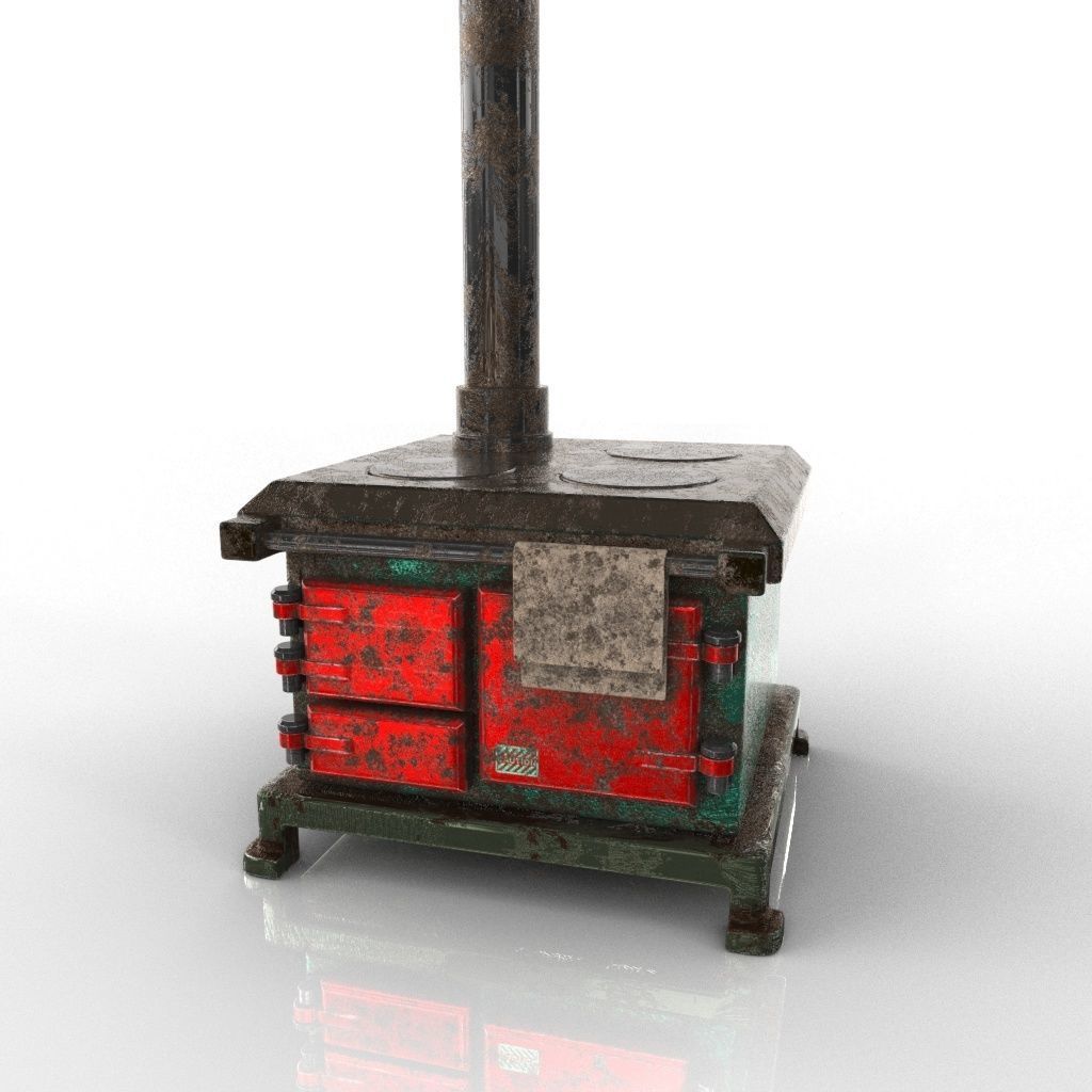 Range COOKER Low-poly 3D model_26