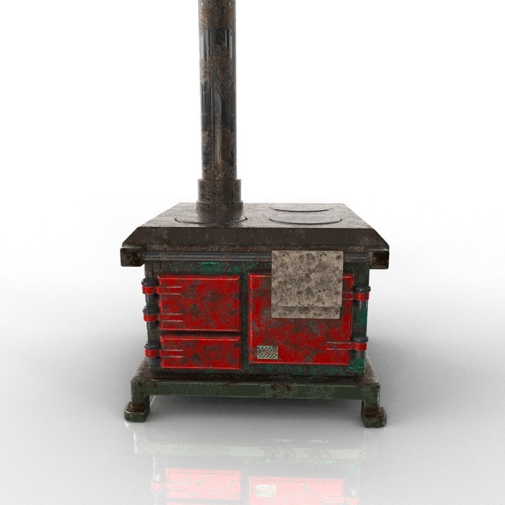 Range COOKER Low-poly 3D model_28