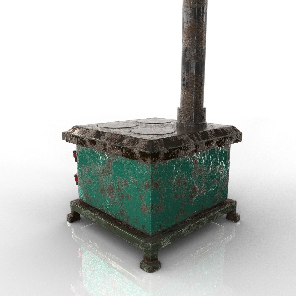 Range COOKER Low-poly 3D model_19