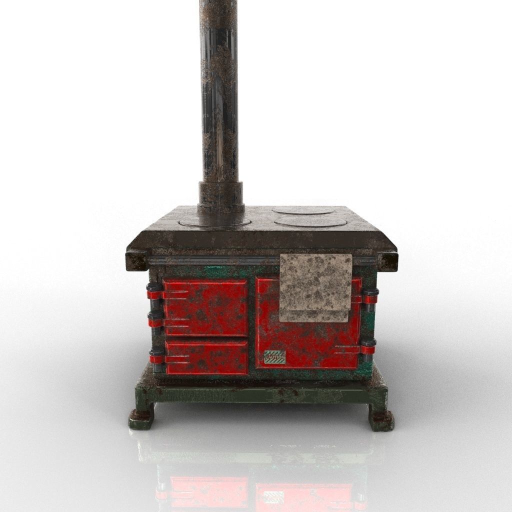 Range COOKER Low-poly 3D model_29