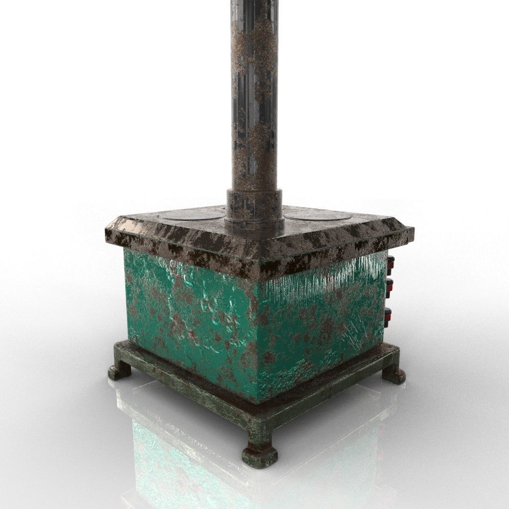 Range COOKER Low-poly 3D model_15