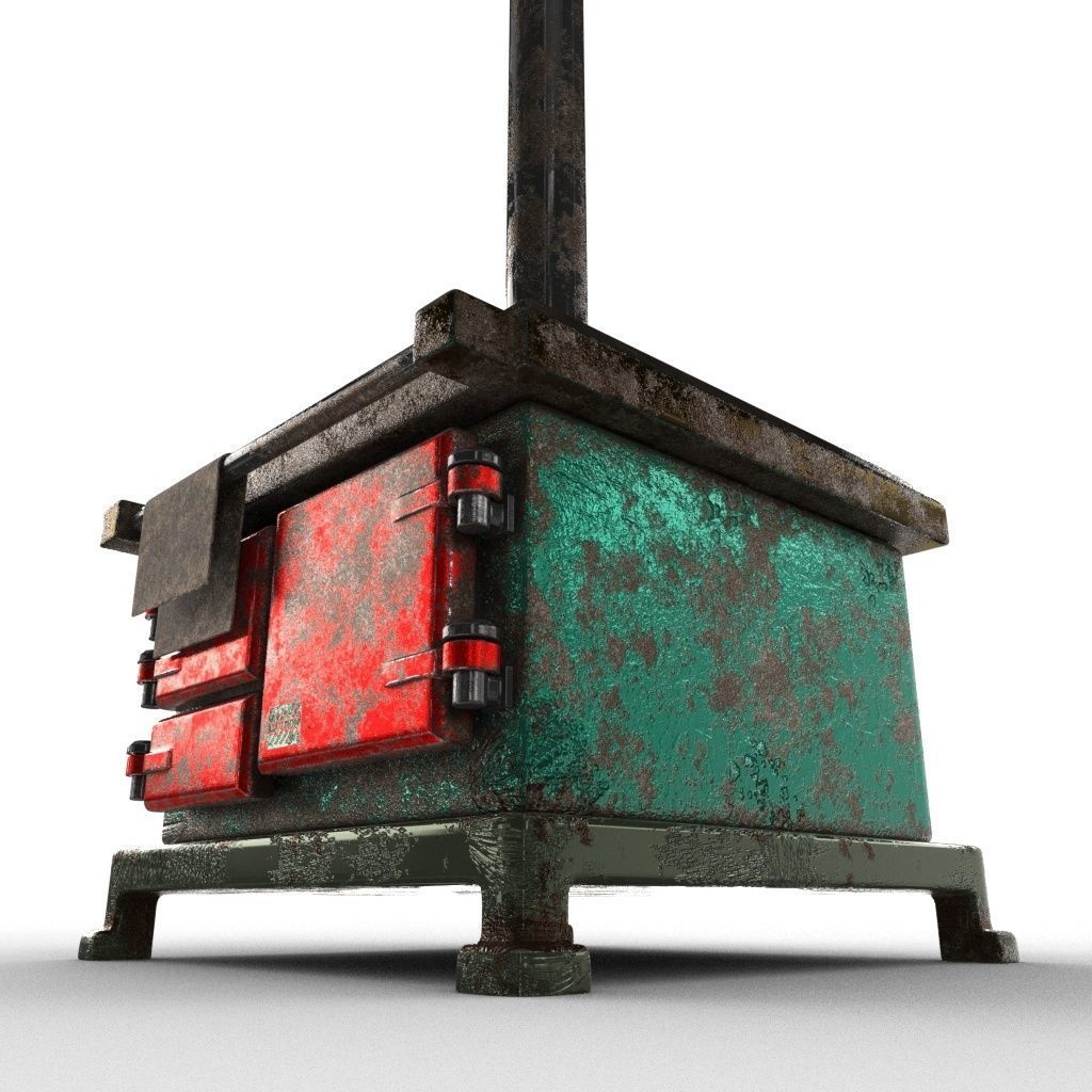 Range COOKER Low-poly 3D model_2