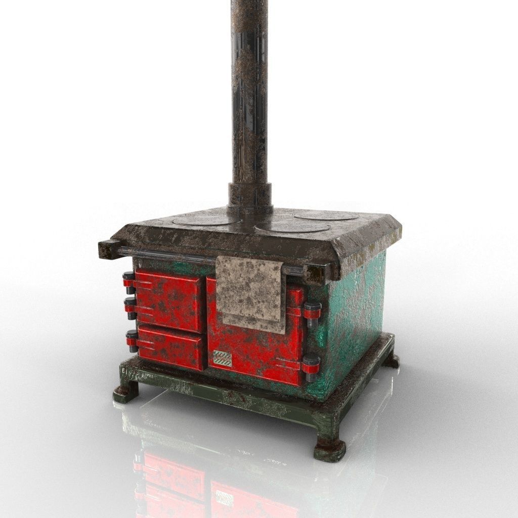 Range COOKER Low-poly 3D model_25