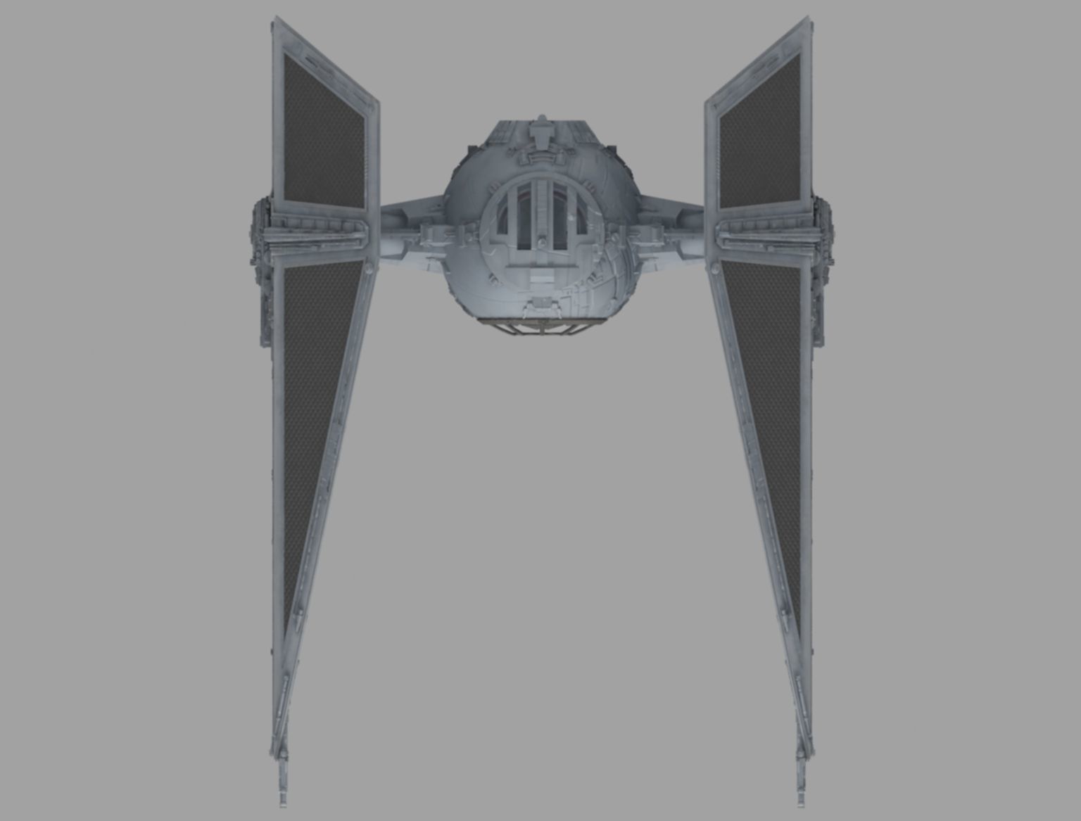 interceptor star wars tie fighter 3D model_5