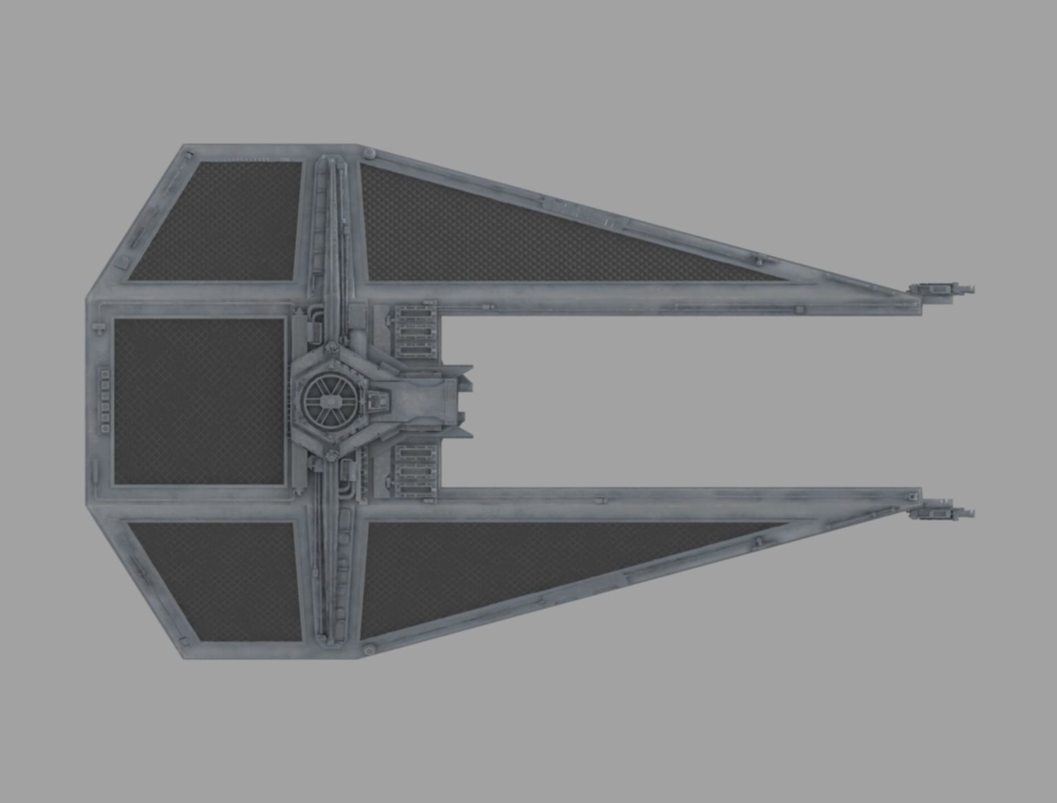 interceptor star wars tie fighter 3D model_3