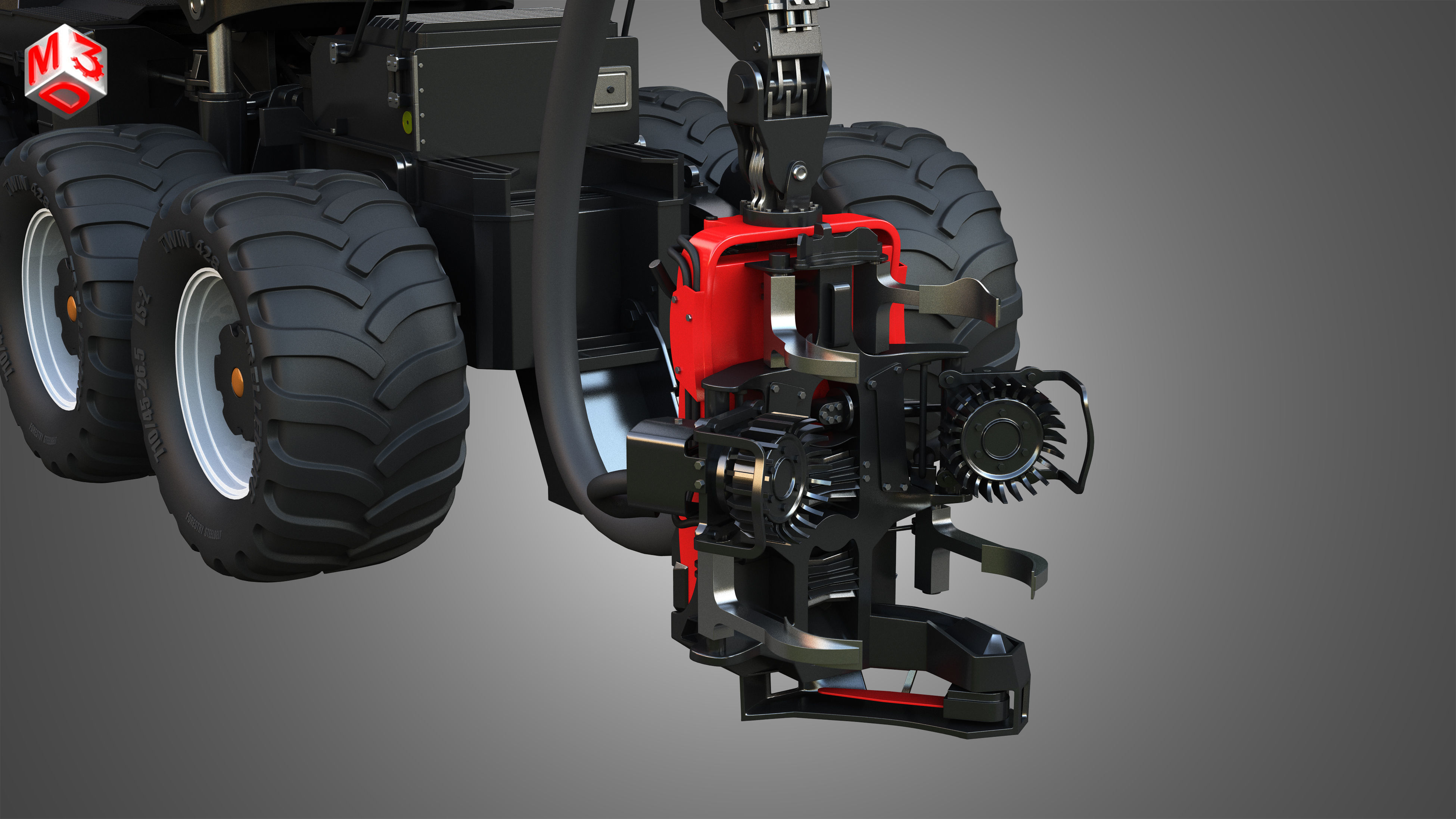 Komatsu - 931 Forestry Harvester 3D model_8