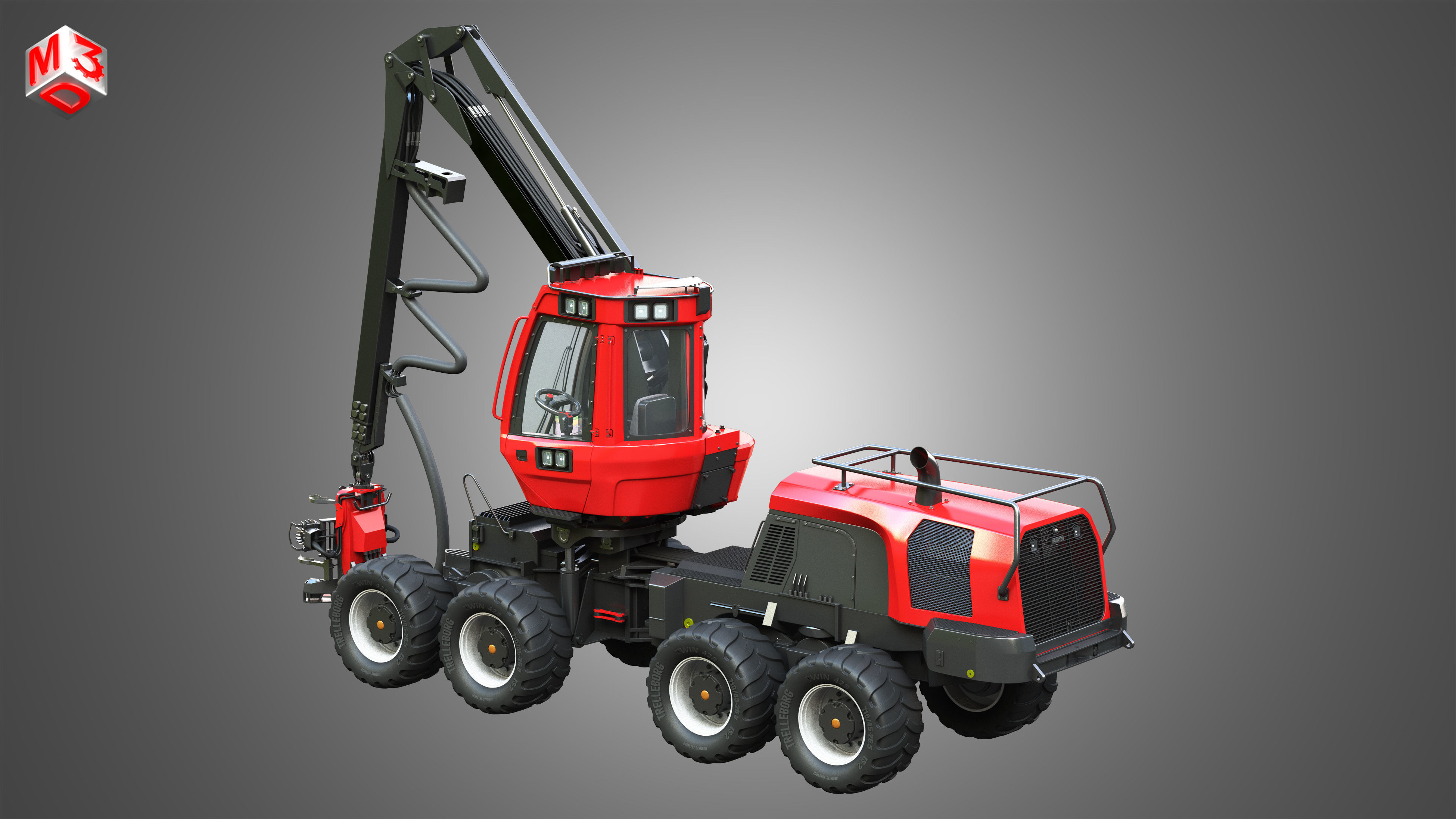 Komatsu - 931 Forestry Harvester 3D model_7