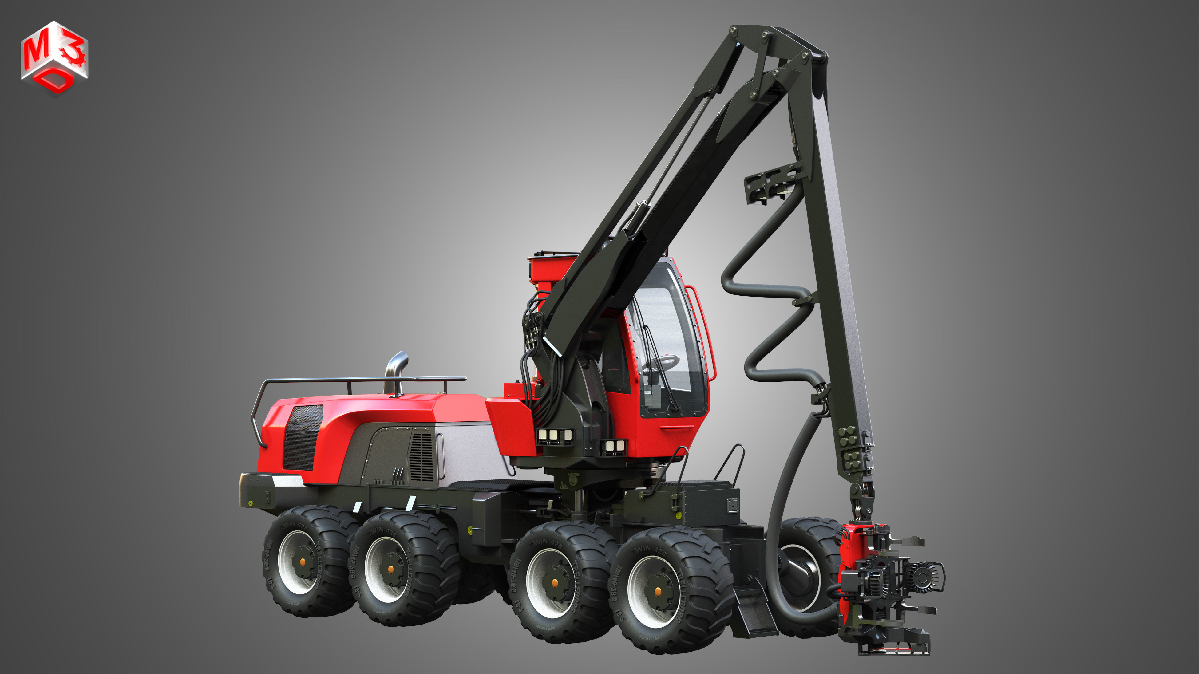 Komatsu - 931 Forestry Harvester 3D model_2