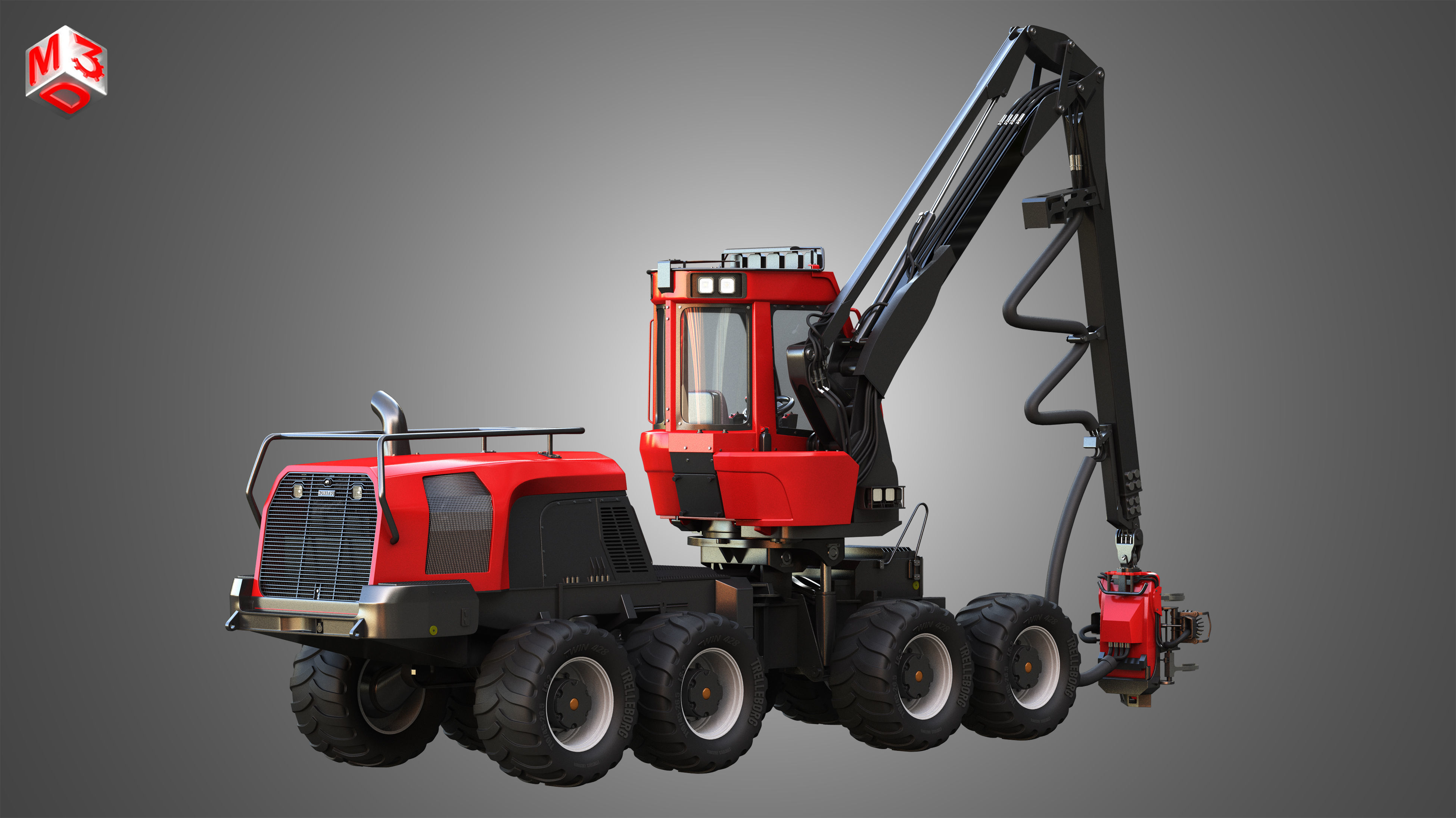 Komatsu - 931 Forestry Harvester 3D model_1