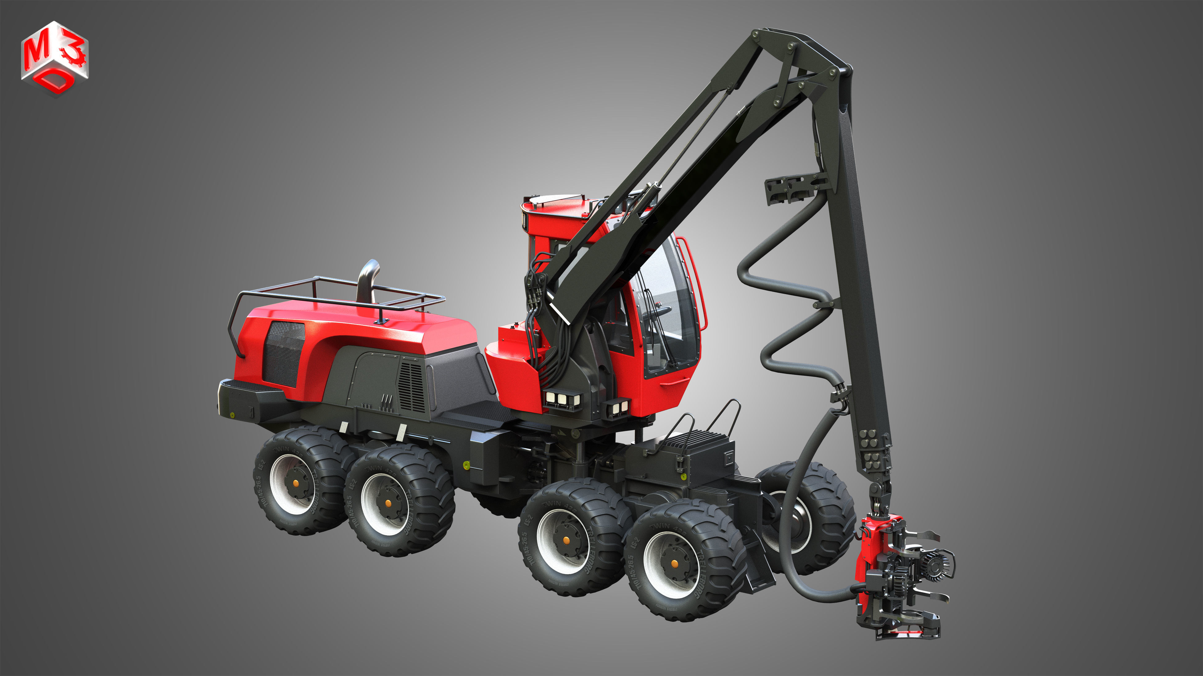 Komatsu - 931 Forestry Harvester 3D model_6