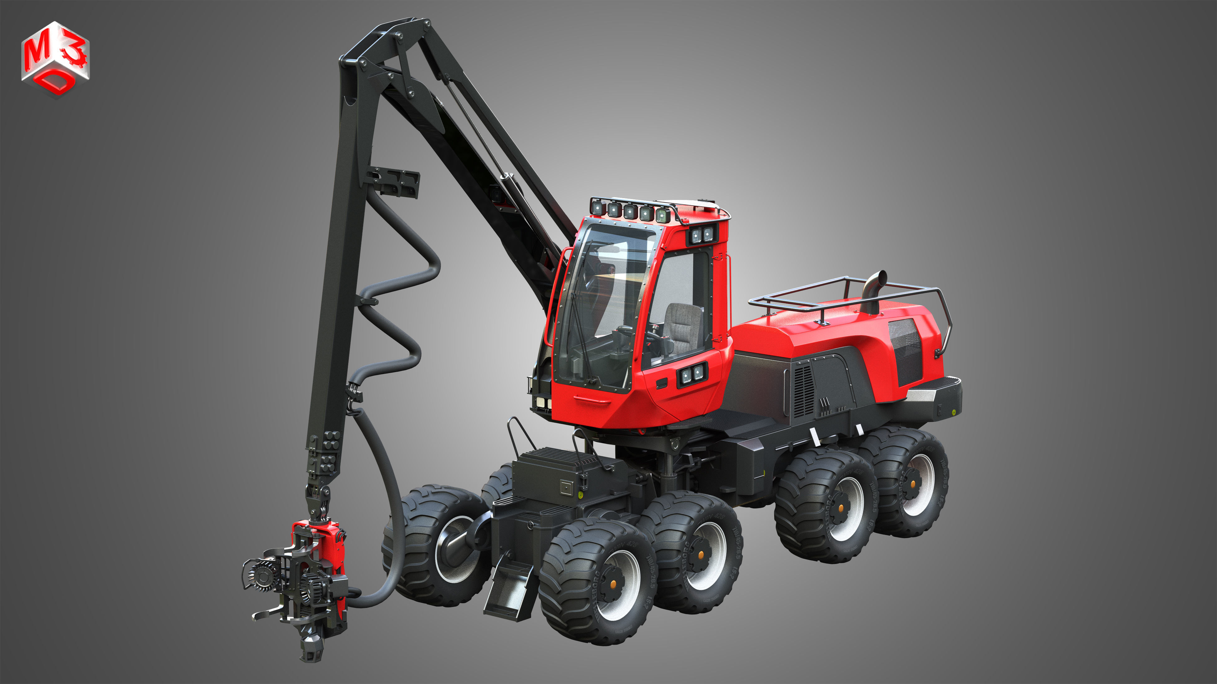 Komatsu - 931 Forestry Harvester 3D model_4