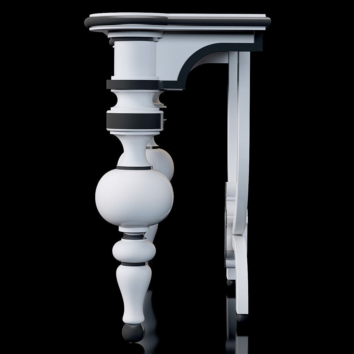 Cyan Design Lacroix Console Table 3D model_2