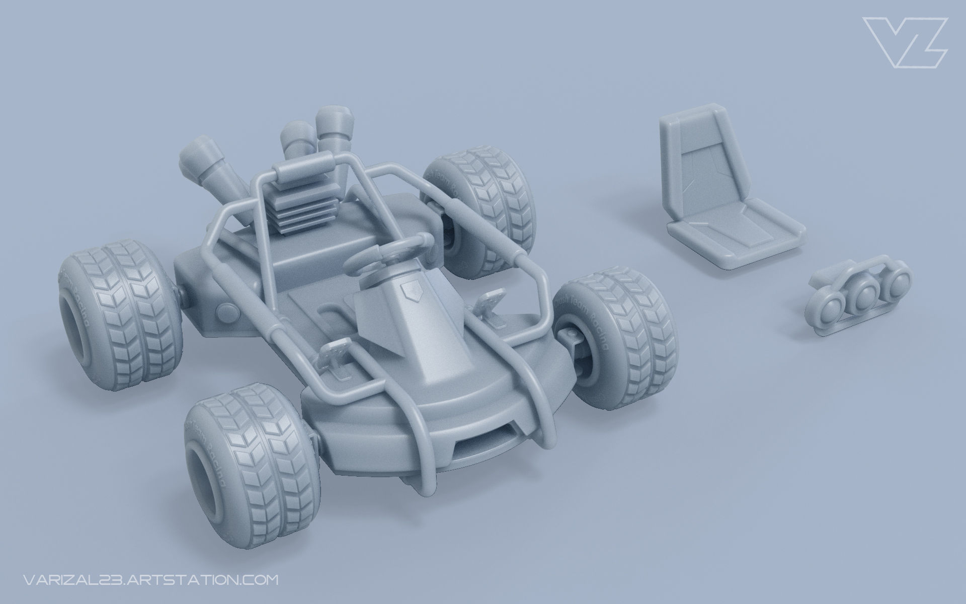 Crash Team Racing Car - CTR ReMix Version With 7 Types of File 3D print model_6