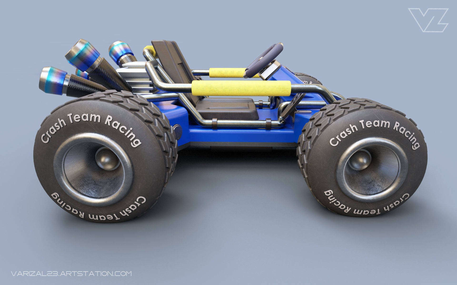 Crash Team Racing Car - CTR ReMix Version With 7 Types of File 3D print model_4