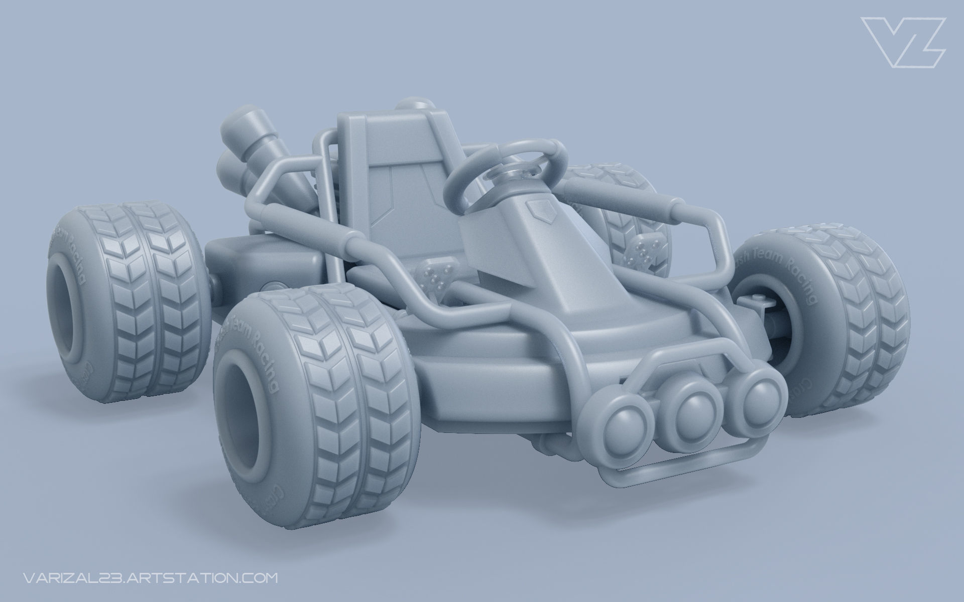 Crash Team Racing Car - CTR ReMix Version With 7 Types of File 3D print model_5