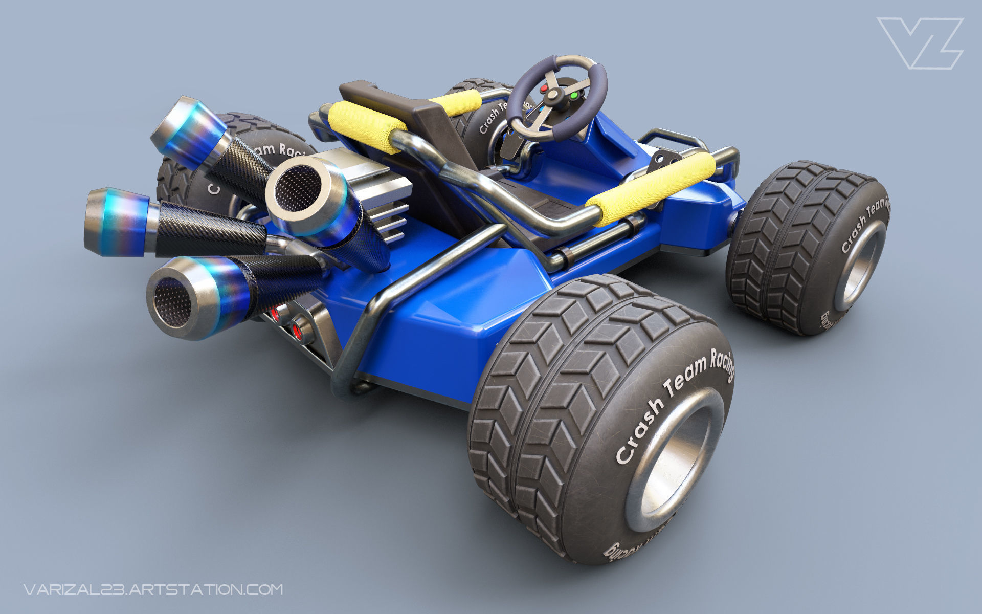Crash Team Racing Car - CTR ReMix Version With 7 Types of File 3D print model_1