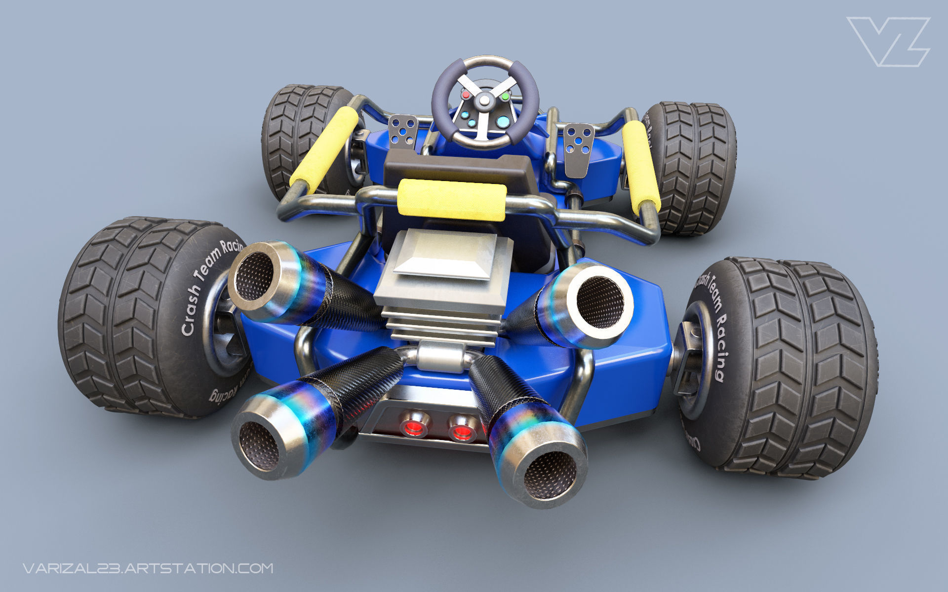 Crash Team Racing Car - CTR ReMix Version With 7 Types of File 3D print model_3