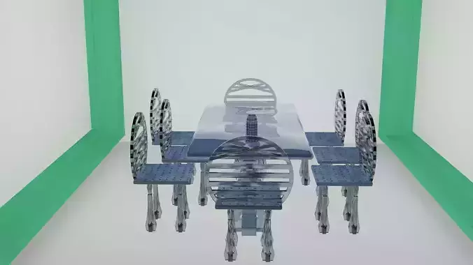 Glass Dining Table Set 