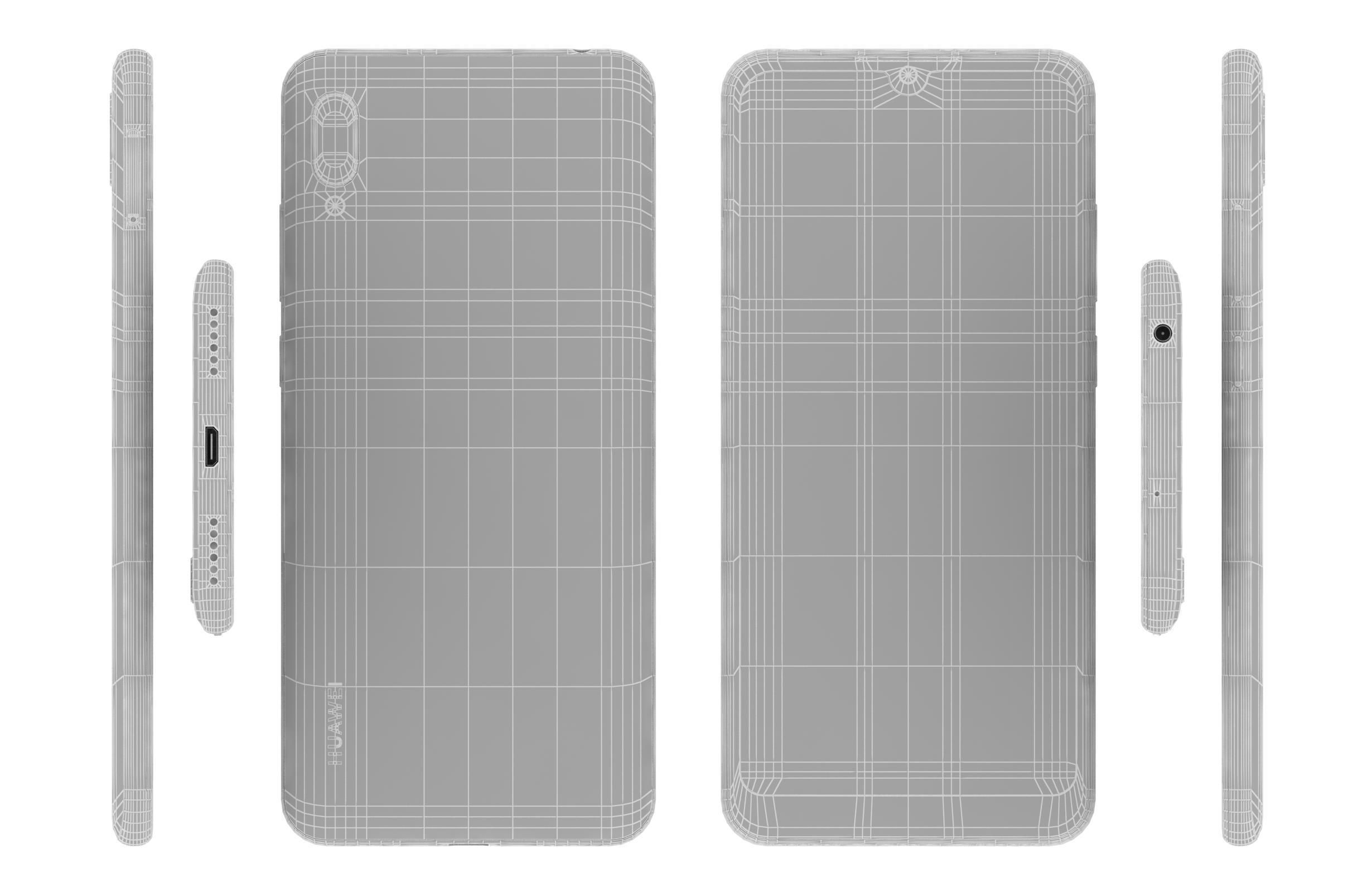 Huawei Y6 2019 Amber Brown 3D model_14