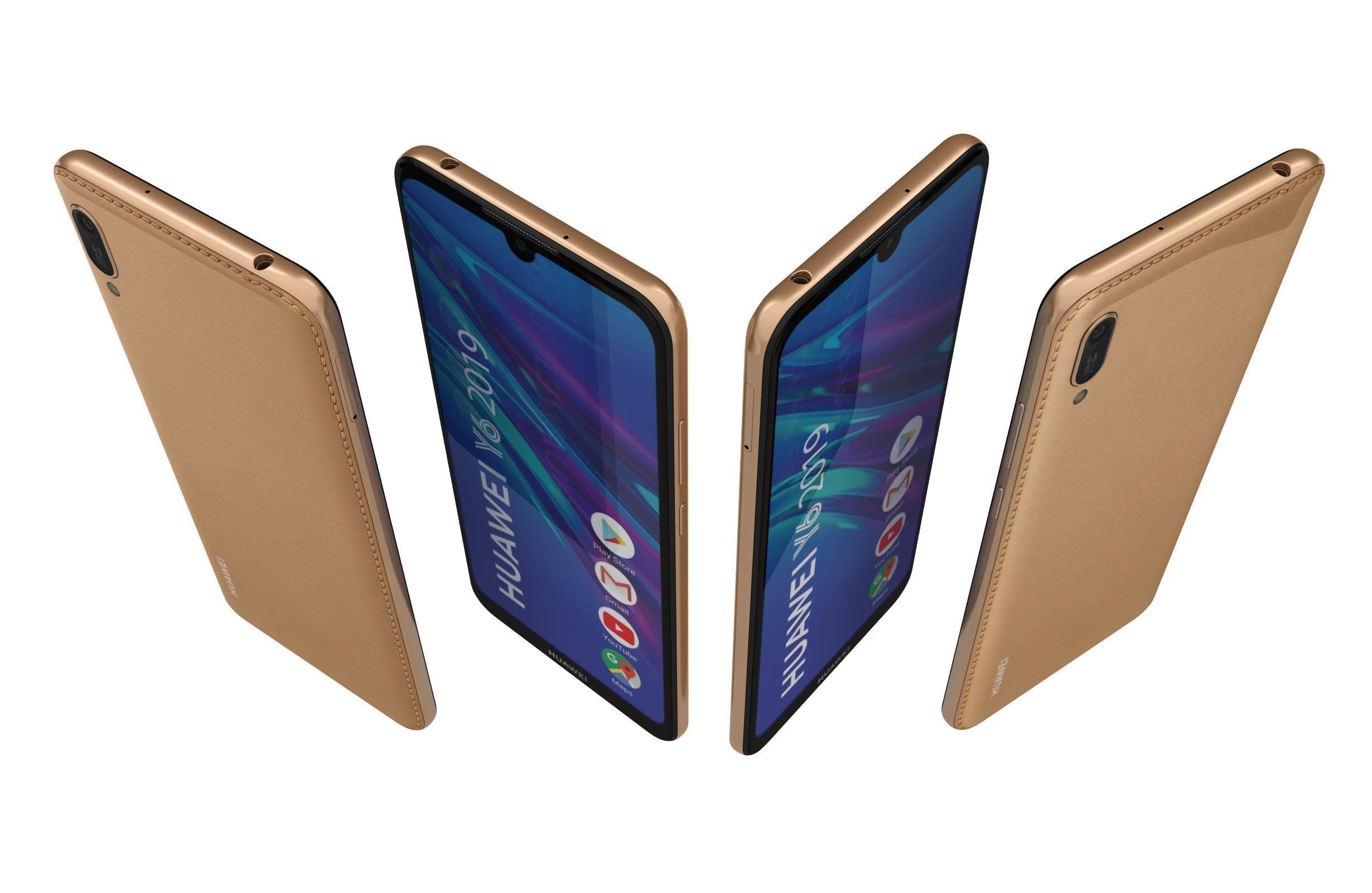 Huawei Y6 2019 Amber Brown 3D model_4
