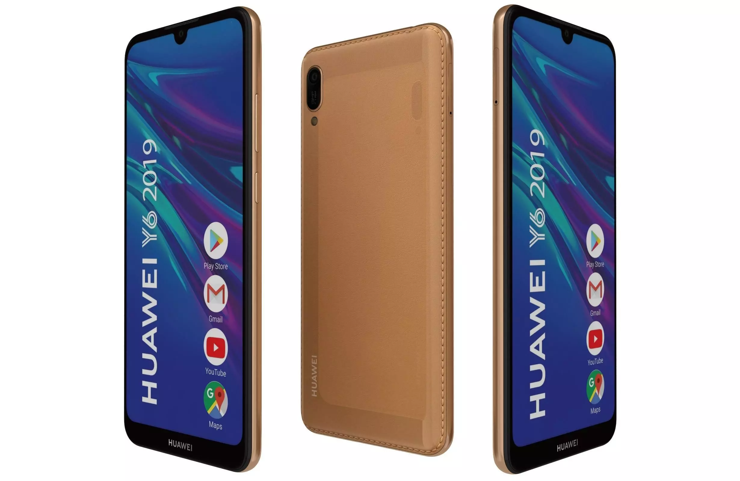 Huawei Y6 2019 Amber Brown 3D model_0