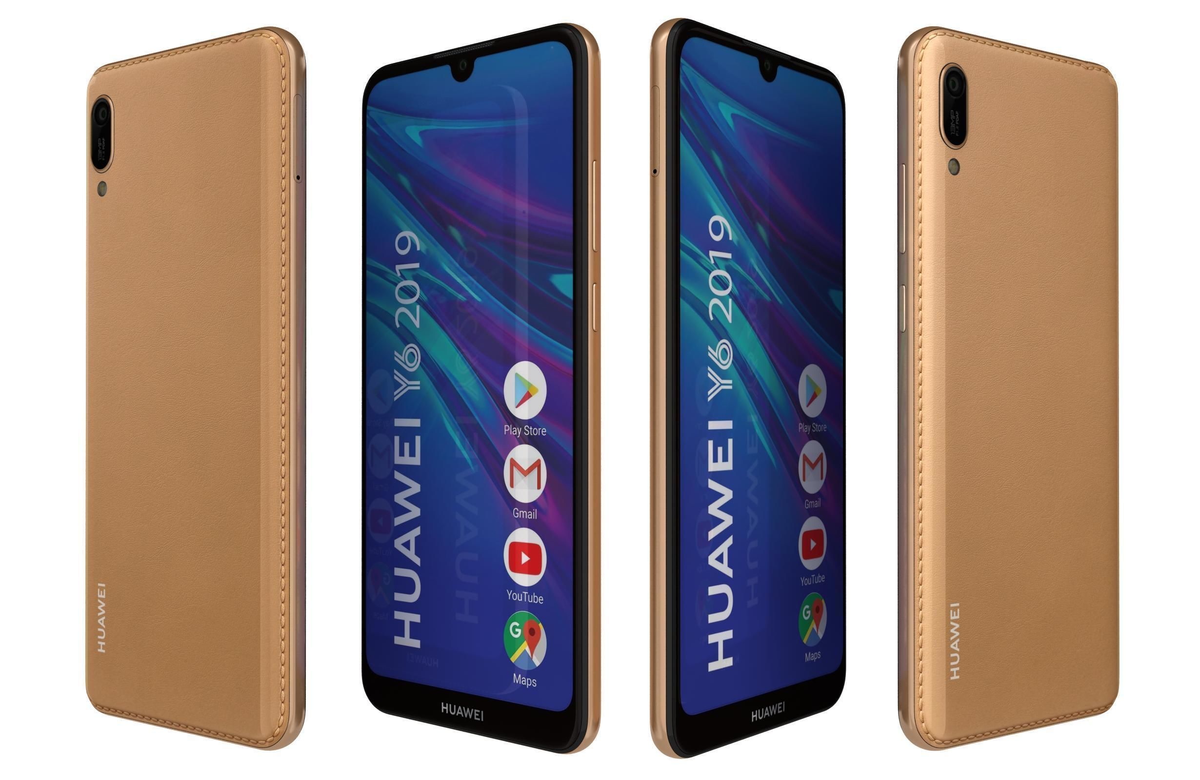 Huawei Y6 2019 Amber Brown 3D model_3
