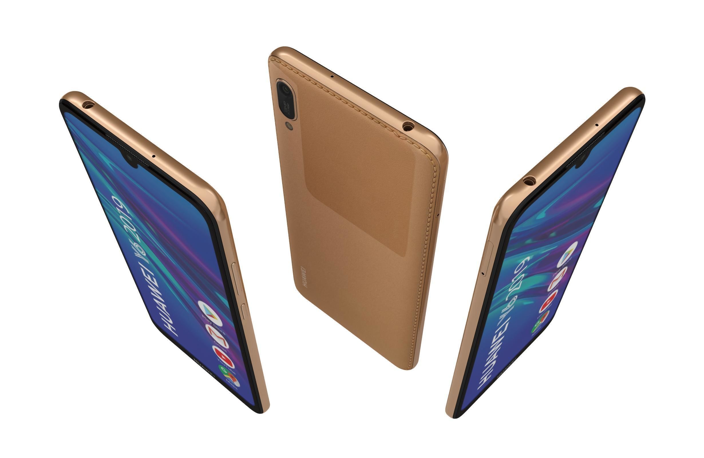 Huawei Y6 2019 Amber Brown 3D model_1