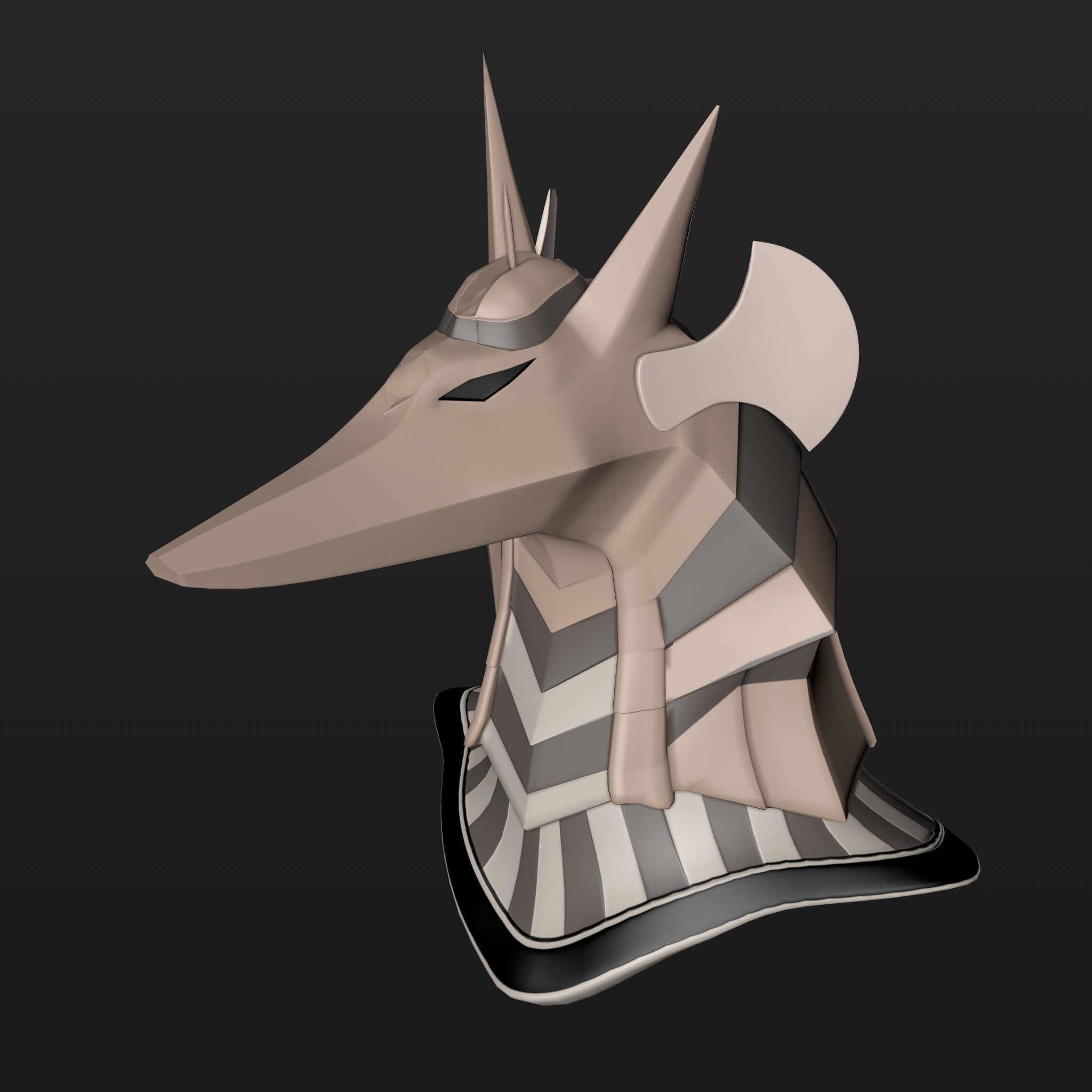 Anubis Helmet 3D model_5