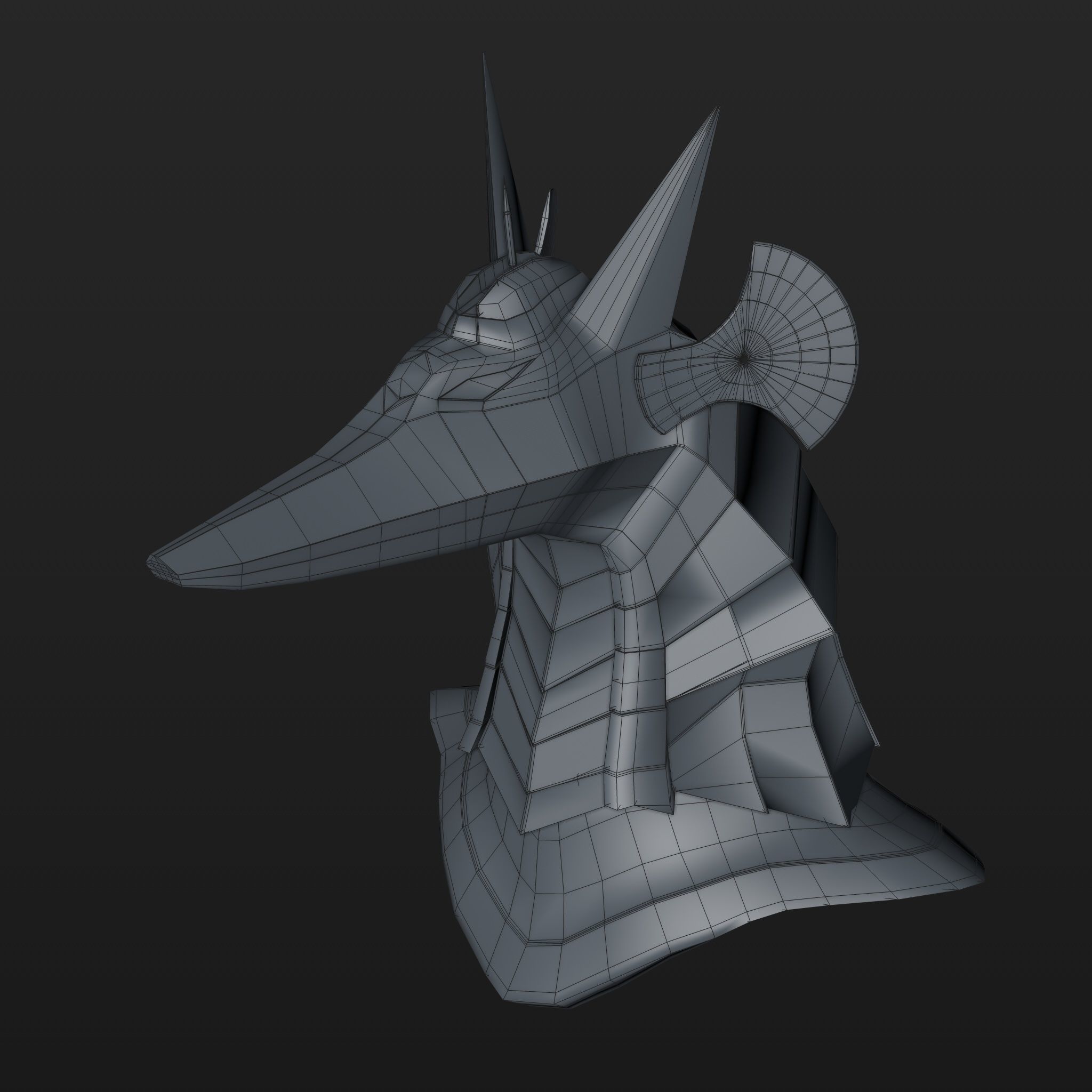 Anubis Helmet 3D model_2