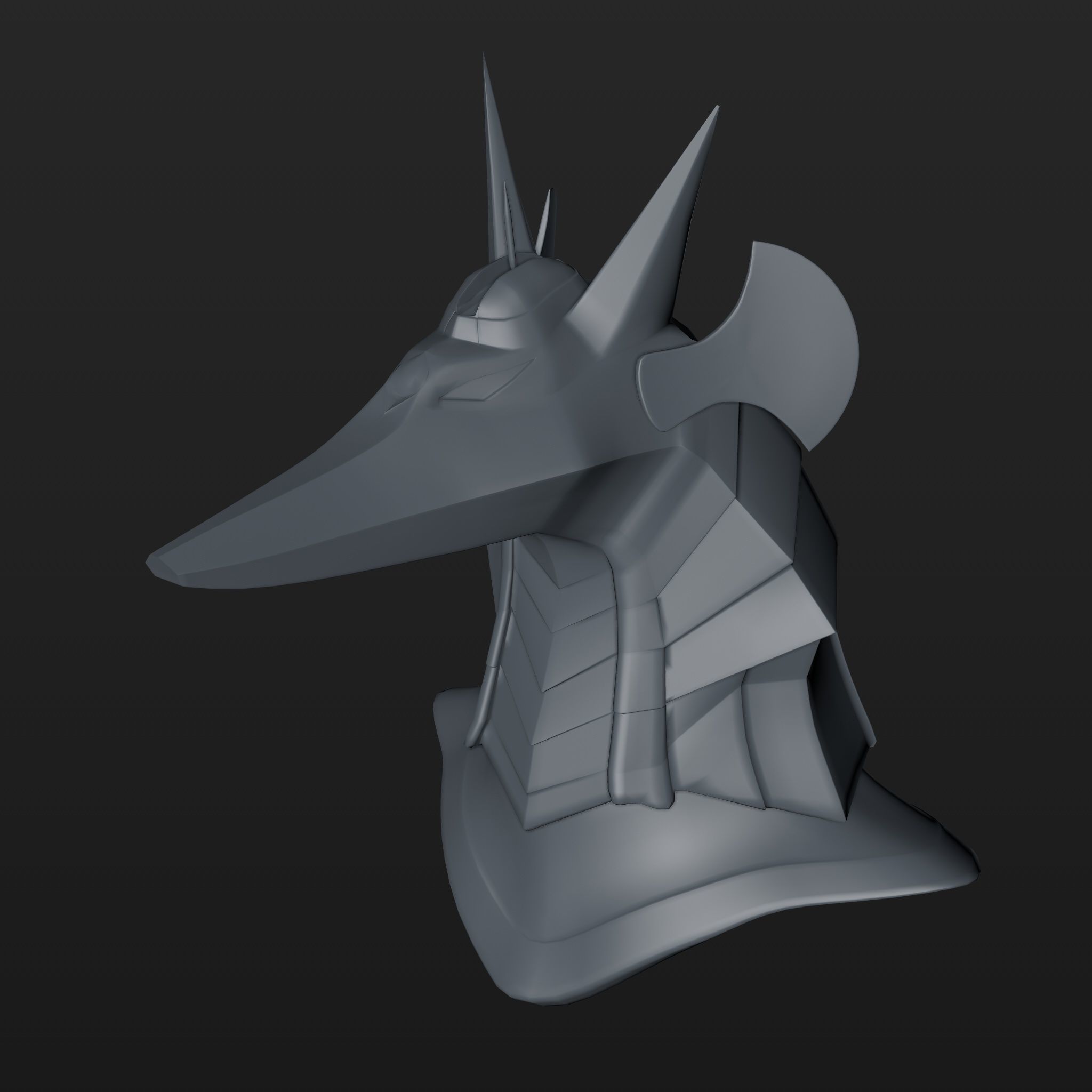 Anubis Helmet 3D model_3
