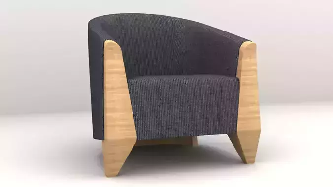 ARMCHAIR modern chair with wooden legs