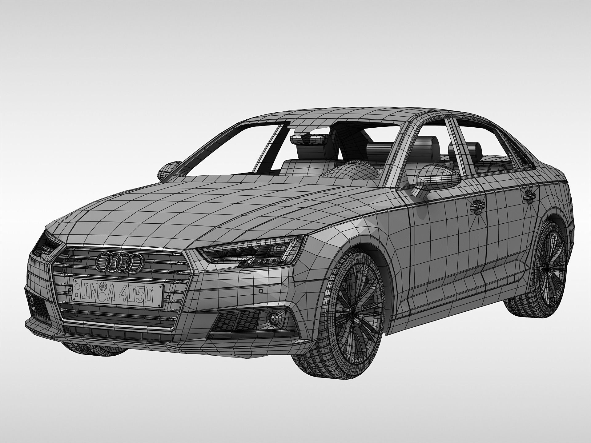 Audi A4 2016 3D model_9