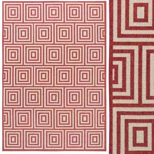 Mckinnon Red cream Rug