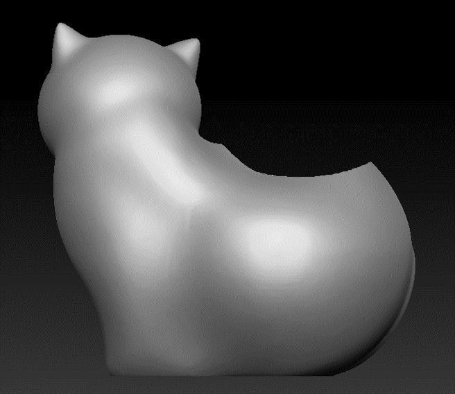 Cat planter or candle 3d model stl for 3d printing 3D print model_5