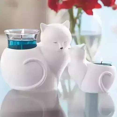 Cat planter or candle 3d model stl for 3d printing