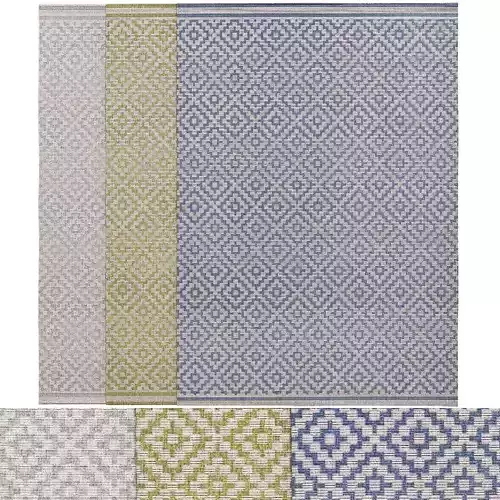 Meadow Flatweave Grey cream Rug