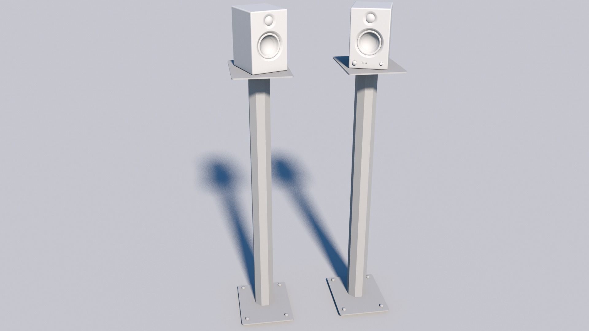 Monitor Speakers with Stand 3D model_4