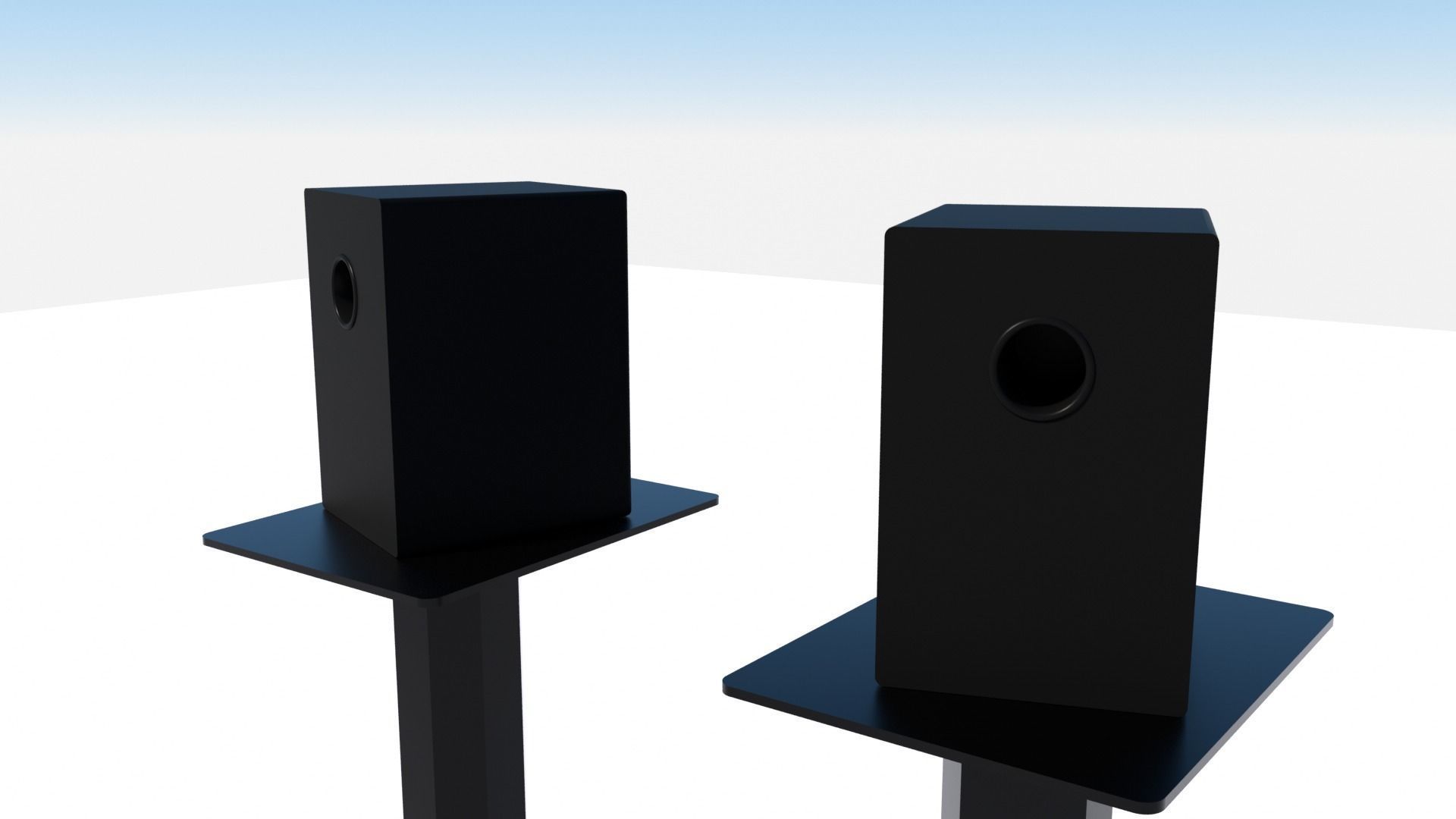 Monitor Speakers with Stand 3D model_2