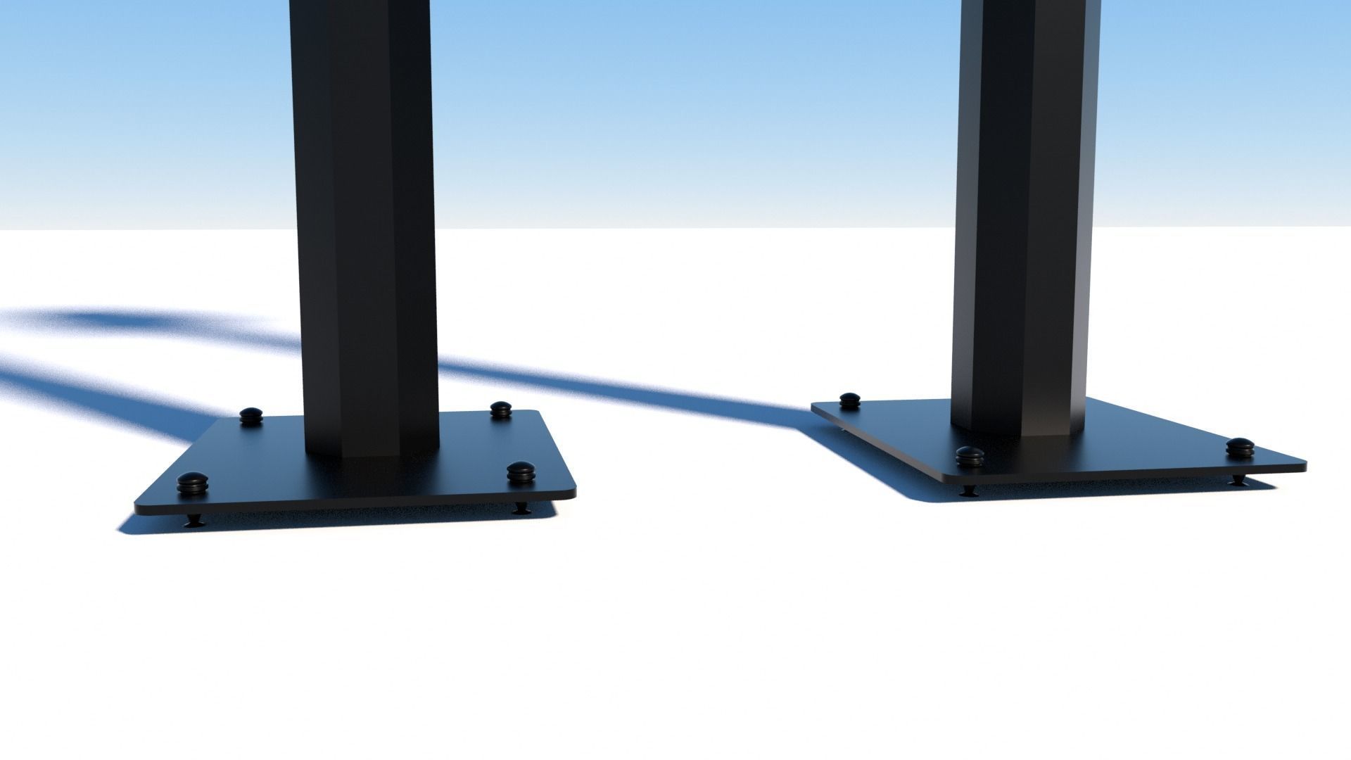 Monitor Speakers with Stand 3D model_3