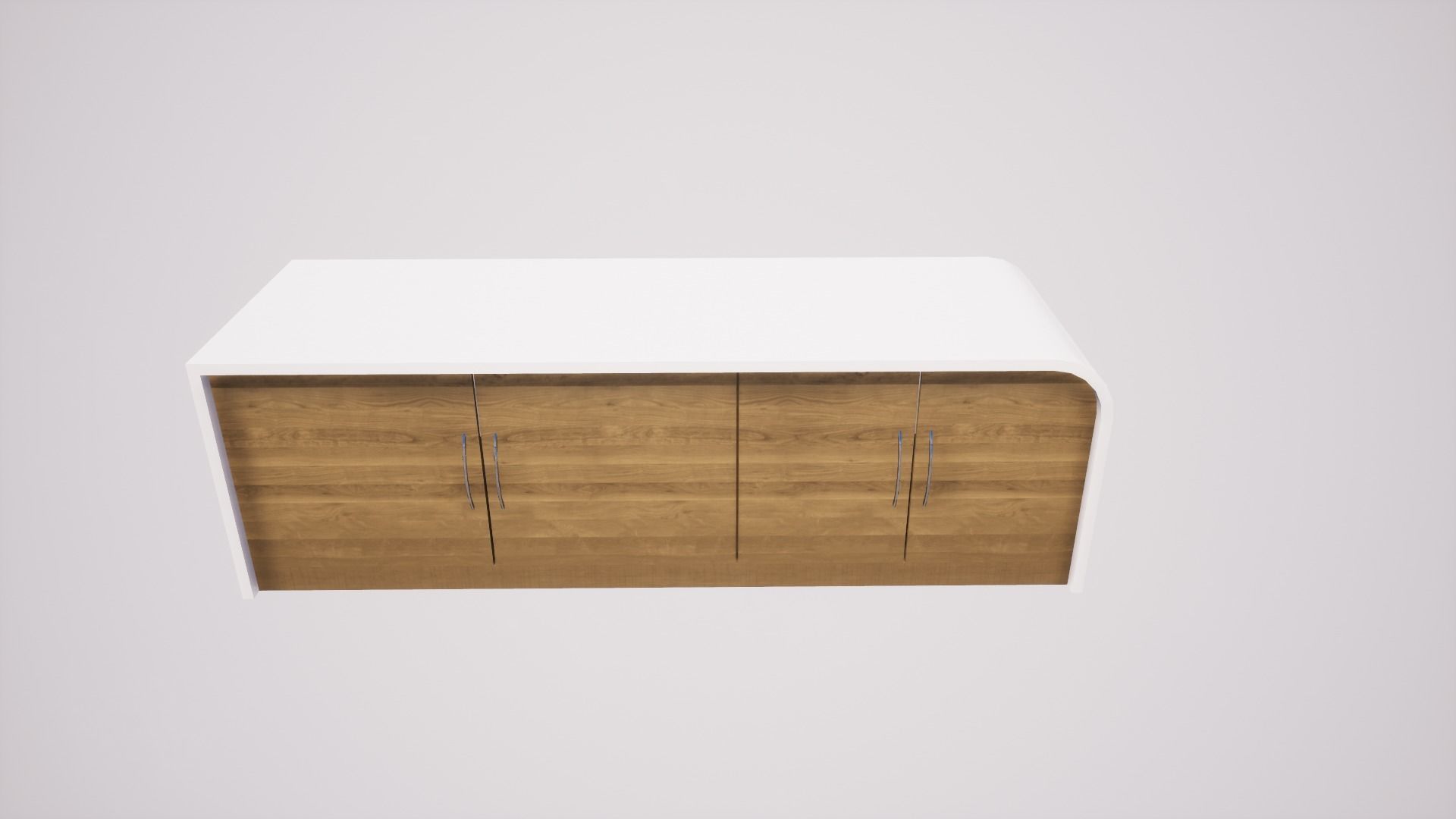 Wardrobe-01 sideboard with doors and drawers Low-poly 3D model_5