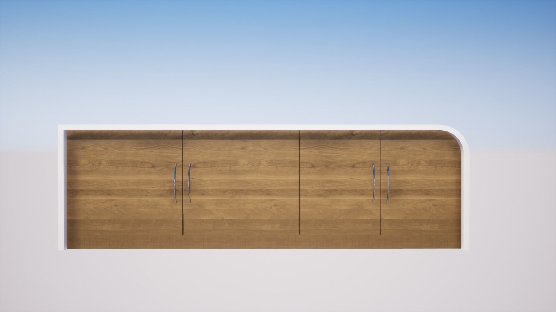 Wardrobe-01 sideboard with doors and drawers Low-poly 3D model_1