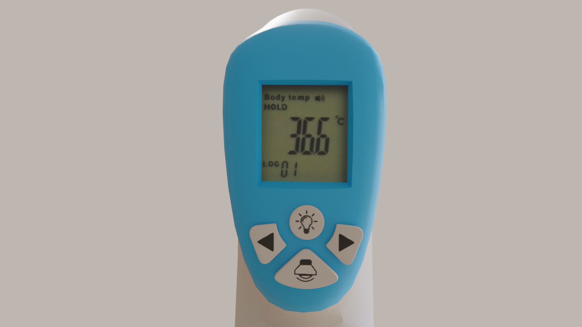 Realistic Low poly Infrared Thermometer Low-poly 3D model_2