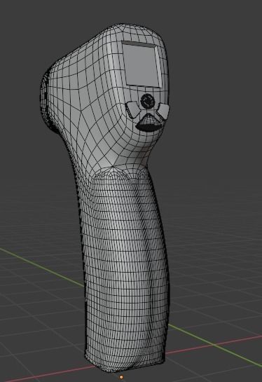 Realistic Low poly Infrared Thermometer Low-poly 3D model_11