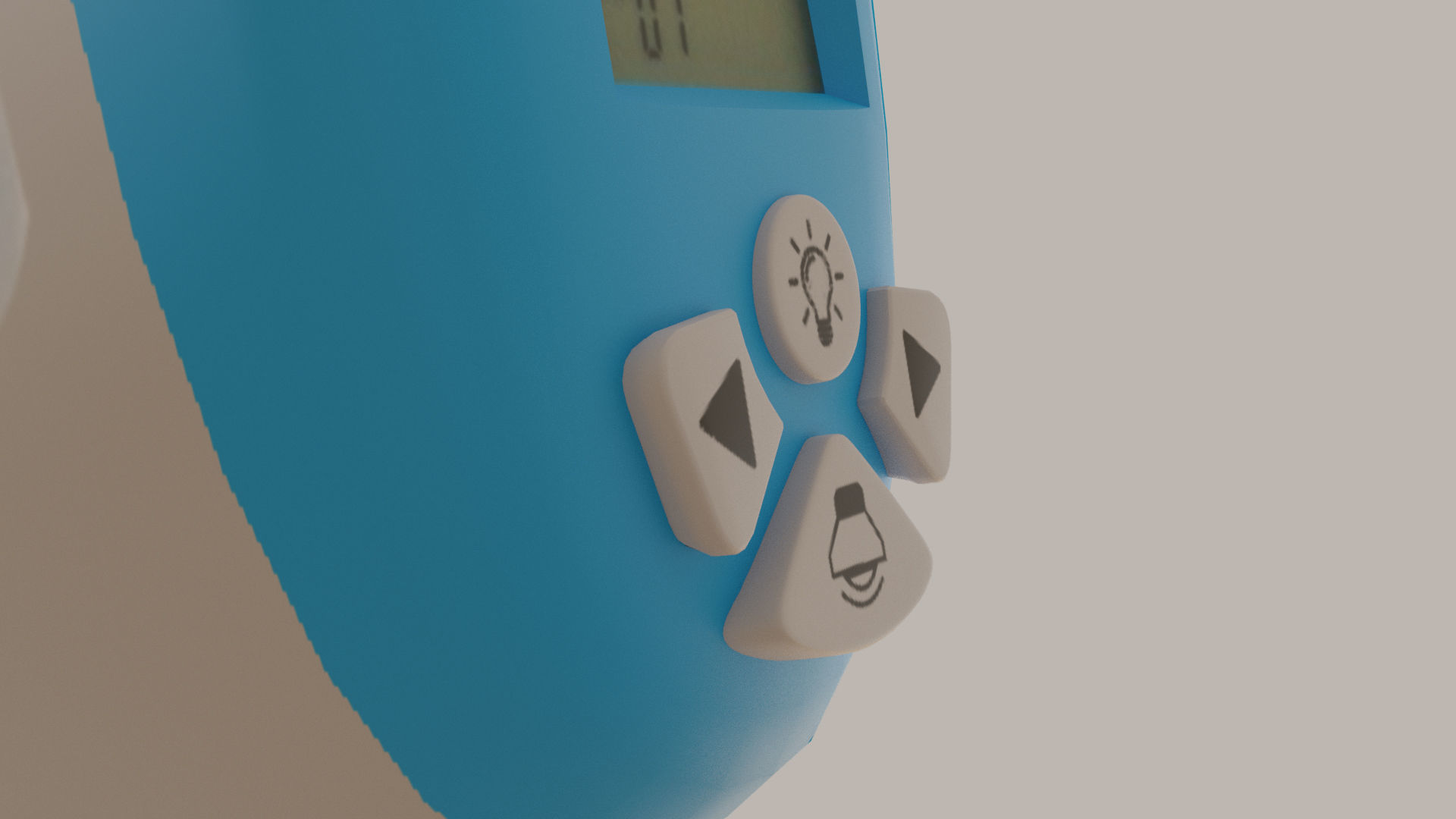 Realistic Low poly Infrared Thermometer Low-poly 3D model_8